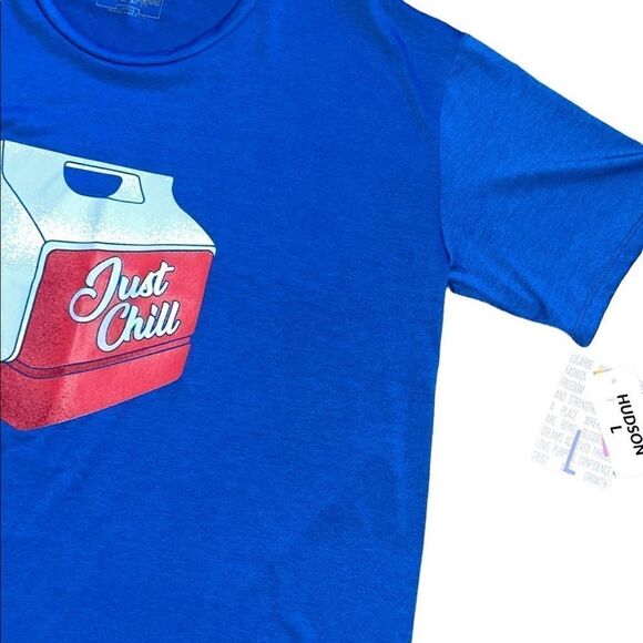 LuLaRoe Women’s Large Hudson Short Sleeved Tee “Just Chill” Casual Streetwear - Picture 7 of 13